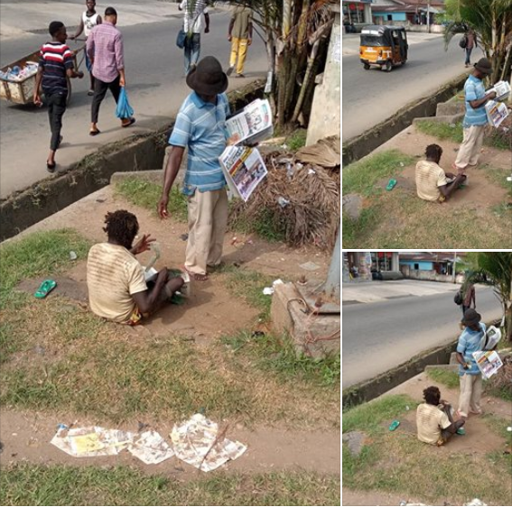 mad man buying newspaper - livefromnaija.com